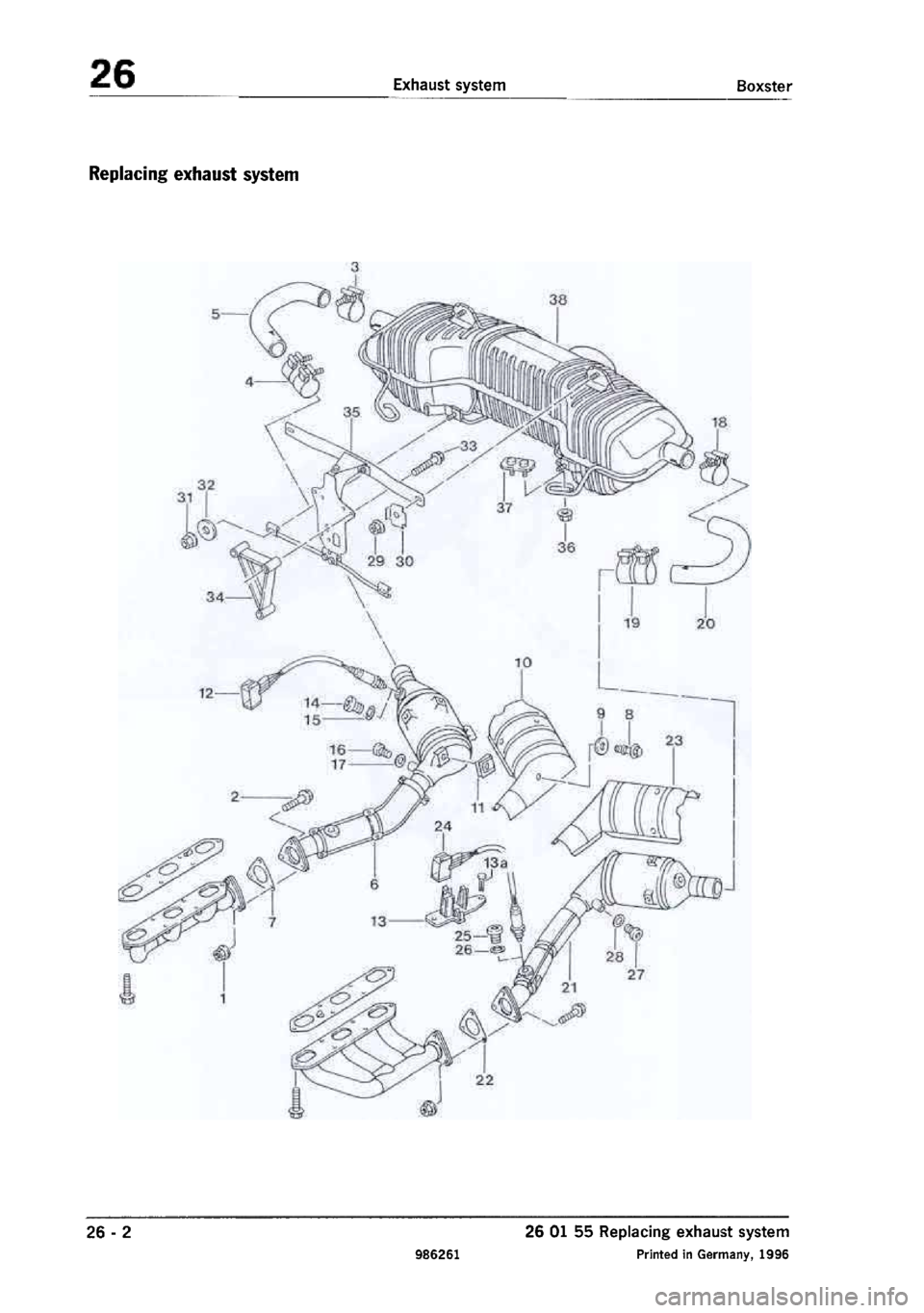 PORSCHE 986 BOXSTER 1997 Workshop Manual PORSCHE 986 BOXSTER 1997 Workshop Manual