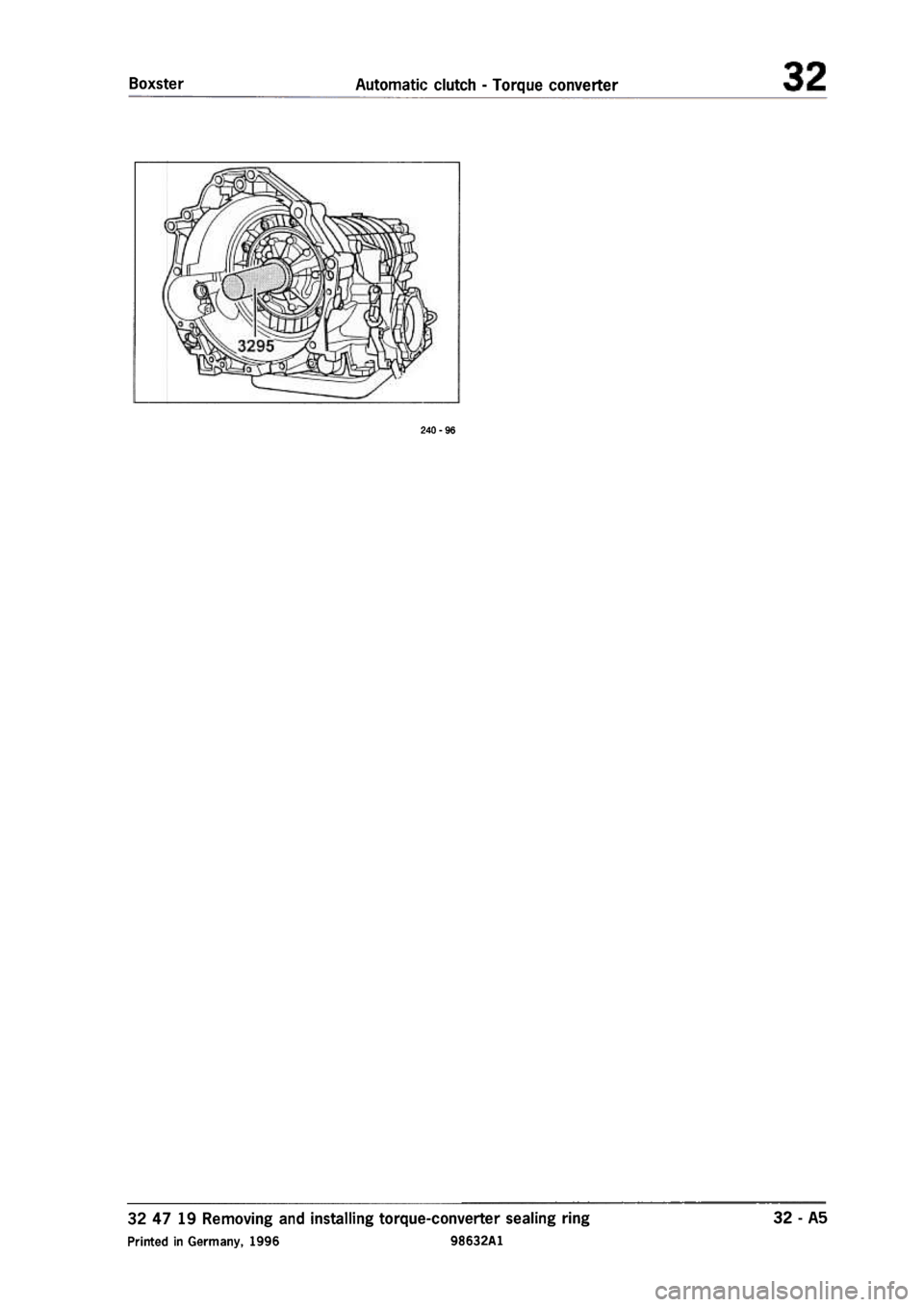 PORSCHE 986 BOXSTER 1997  Workshop Manual 