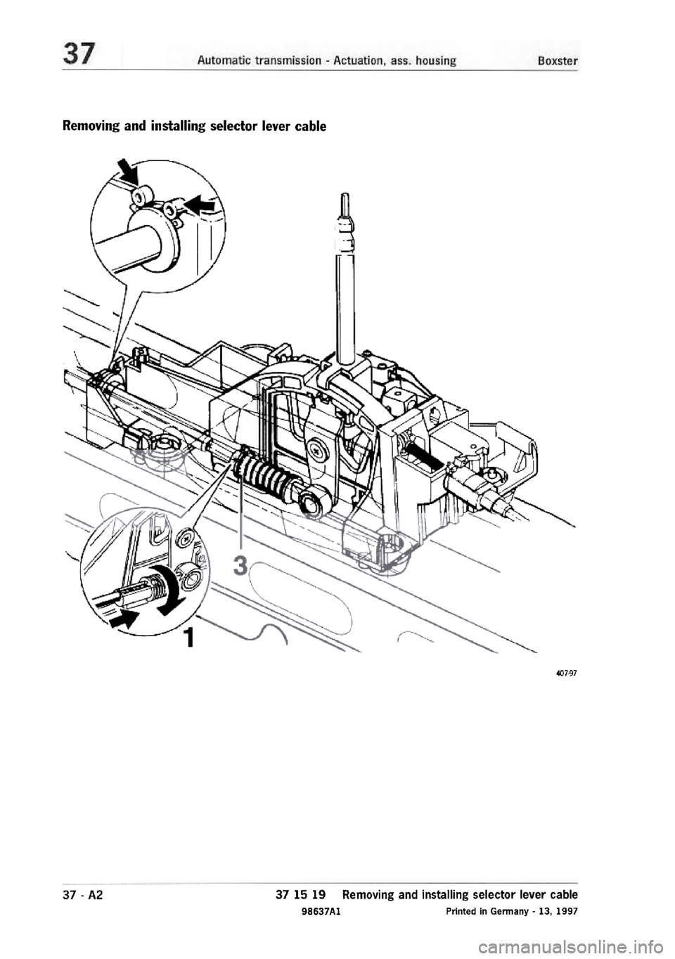 PORSCHE 986 BOXSTER 1997  Workshop Manual 