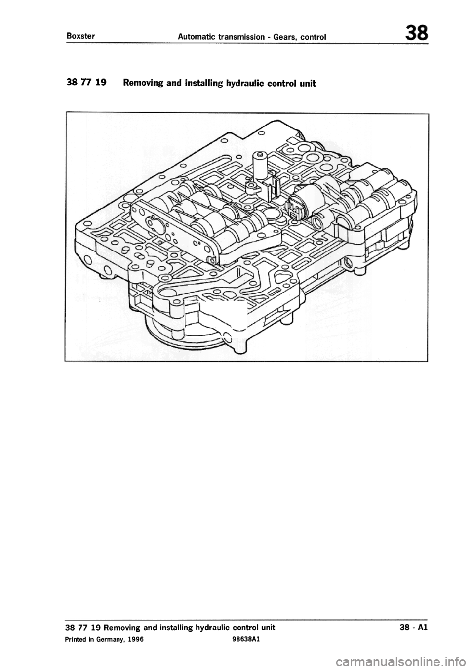 PORSCHE 986 BOXSTER 1997  Workshop Manual 