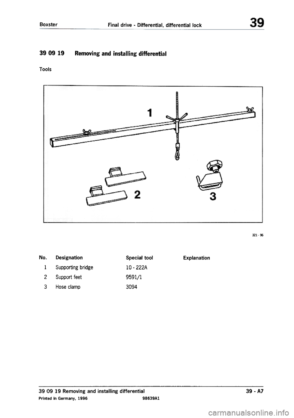 PORSCHE 986 BOXSTER 1997  Workshop Manual 