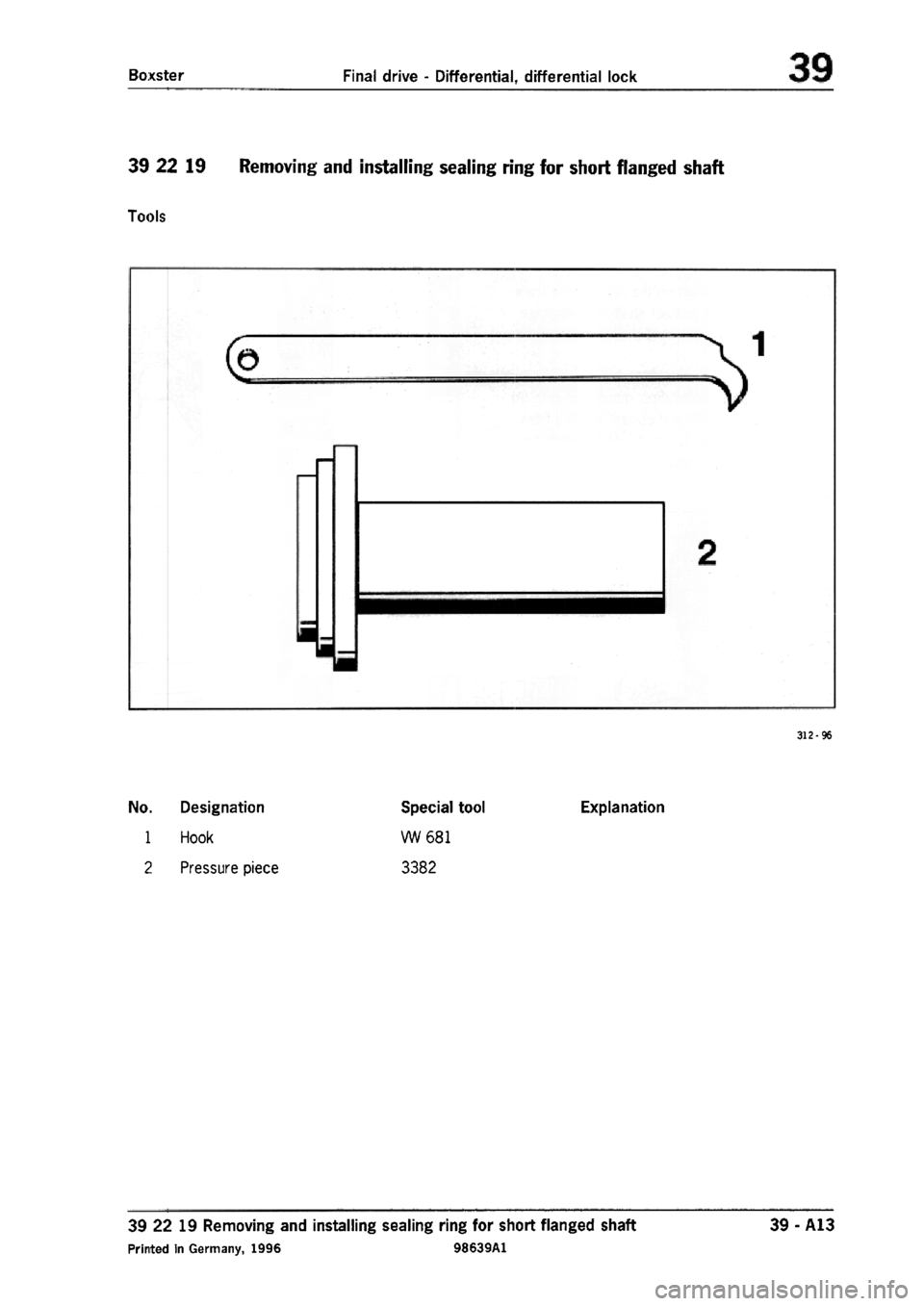 PORSCHE 986 BOXSTER 1997  Workshop Manual 