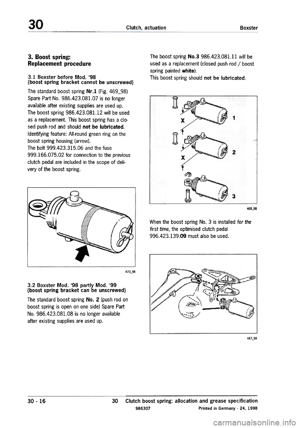 PORSCHE 986 BOXSTER 1997  Workshop Manual 
