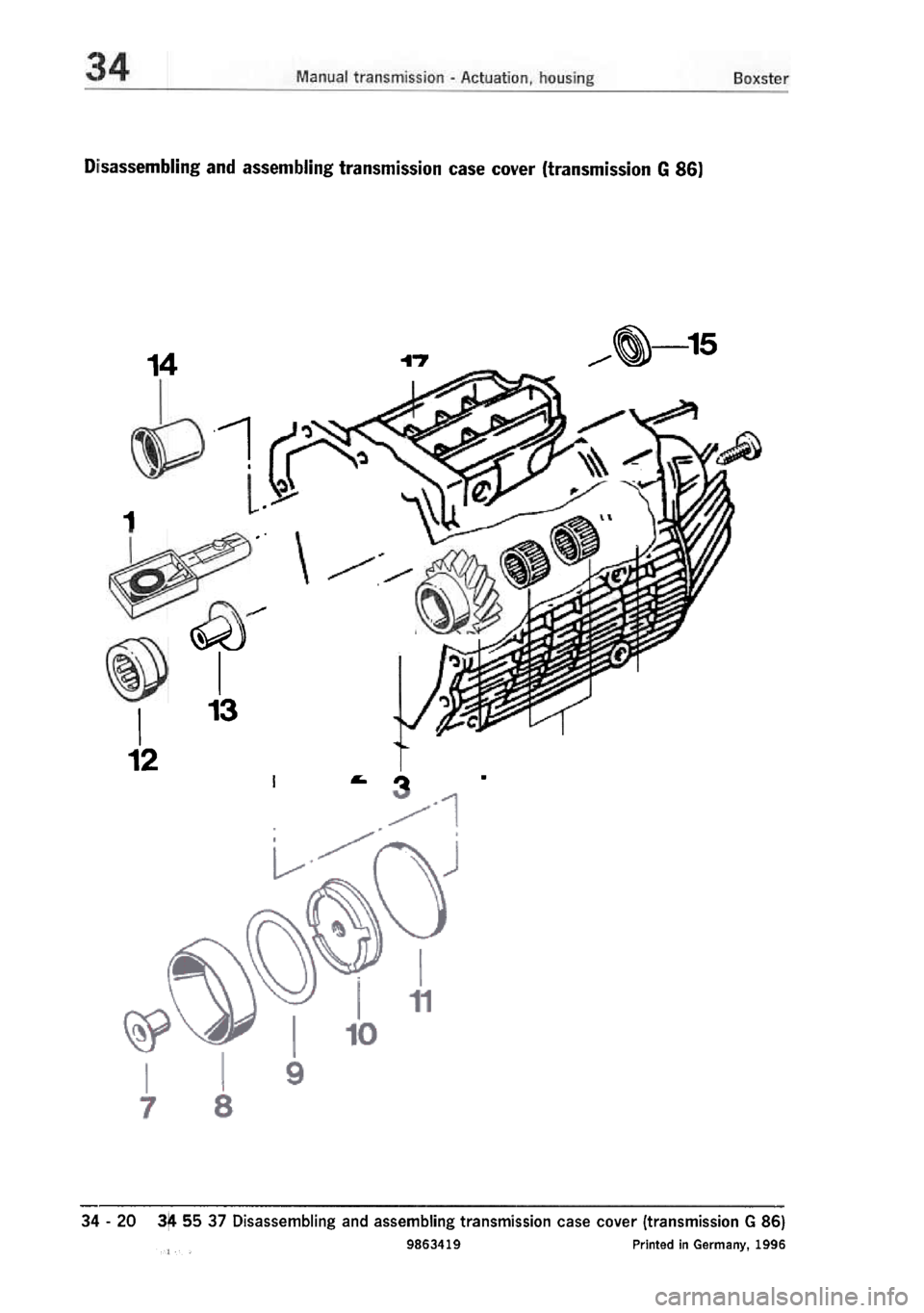 PORSCHE 986 BOXSTER 1997  Workshop Manual 