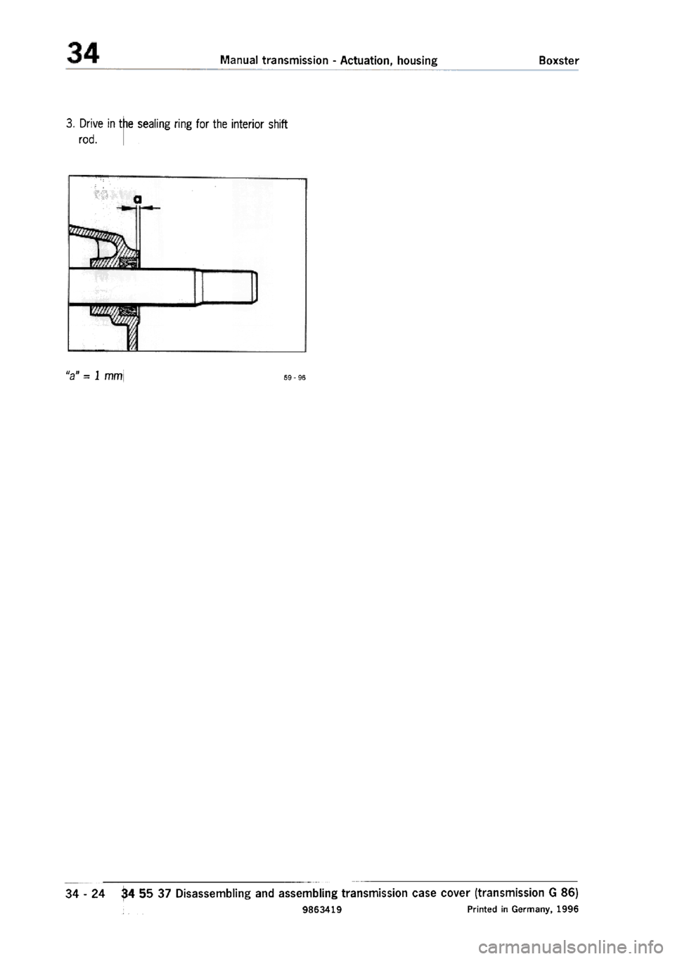 PORSCHE 986 BOXSTER 1997  Workshop Manual 