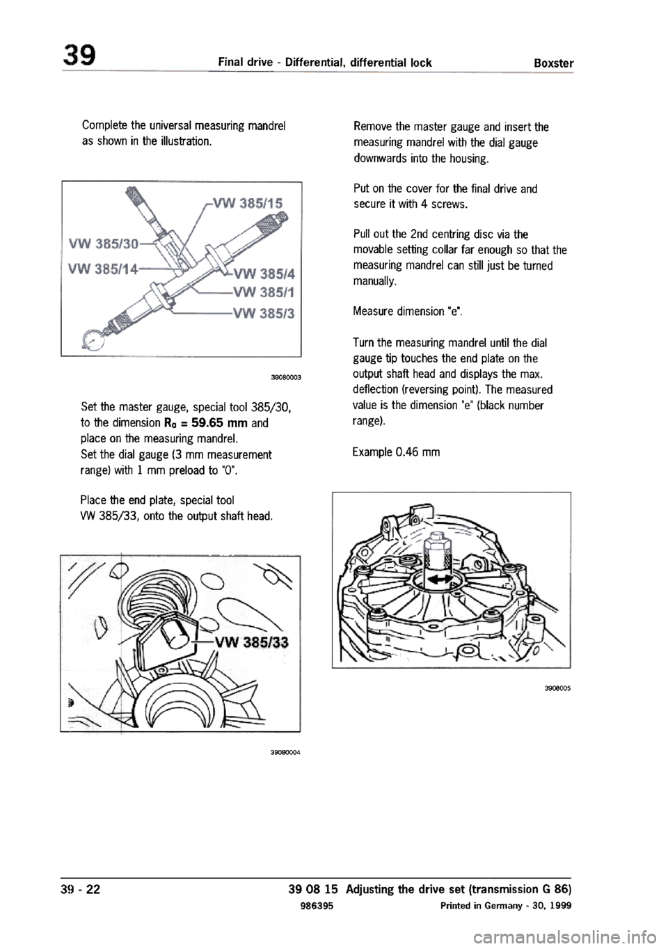 PORSCHE 986 BOXSTER 1997  Workshop Manual 