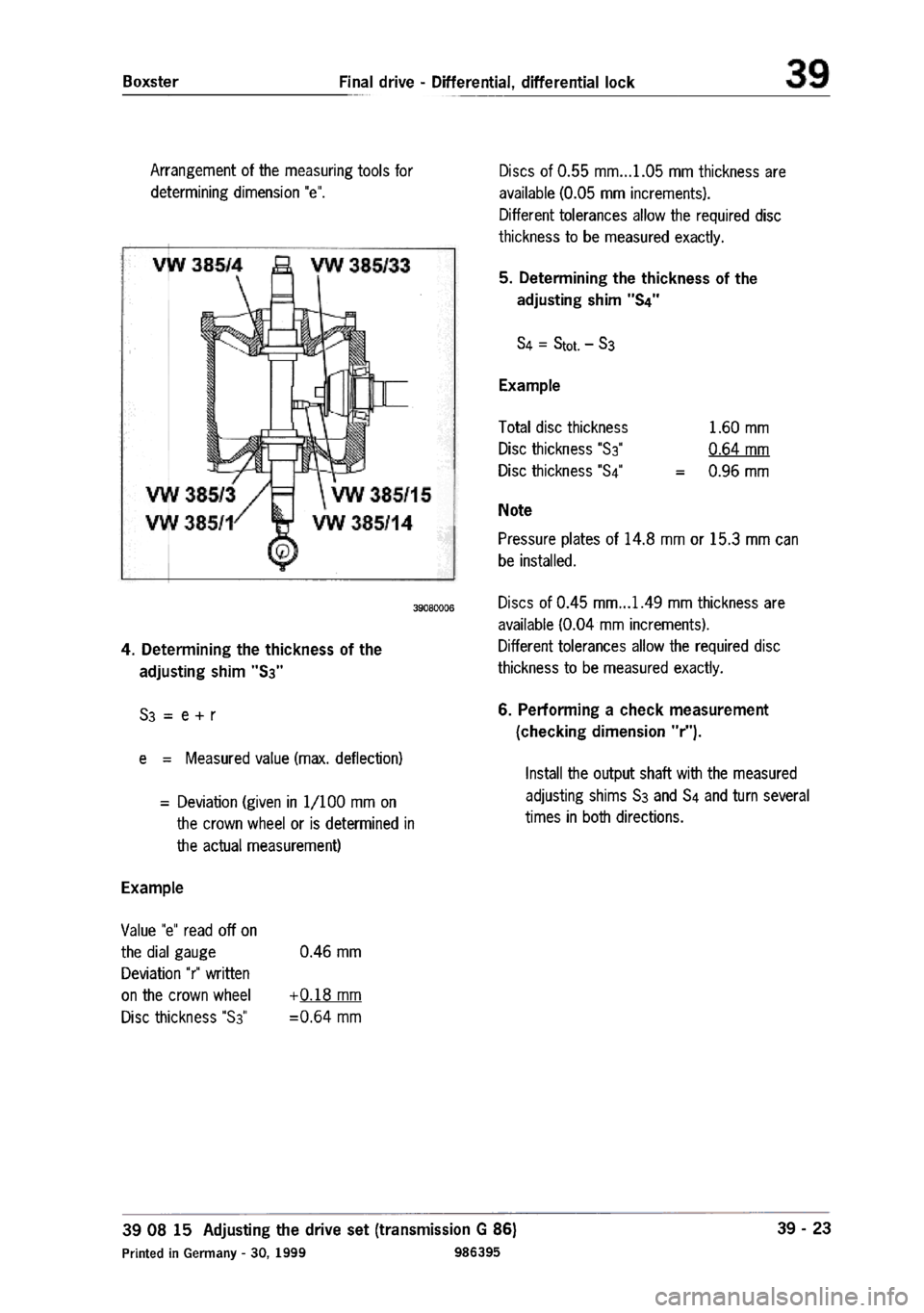 PORSCHE 986 BOXSTER 1997  Workshop Manual 
