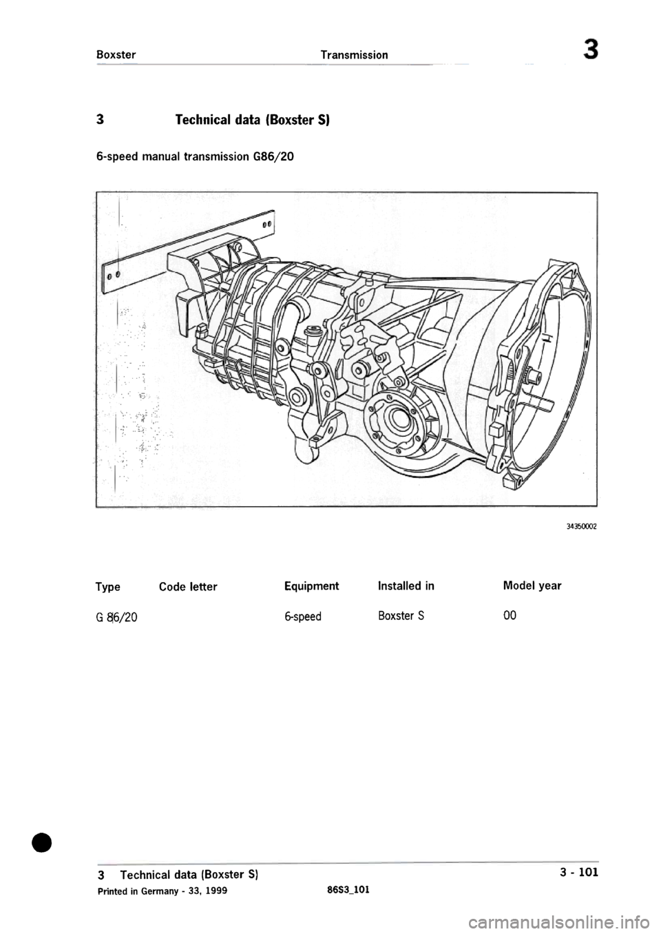 PORSCHE 986 BOXSTER 1997 Workshop Manual PORSCHE 986 BOXSTER 1997 Workshop Manual