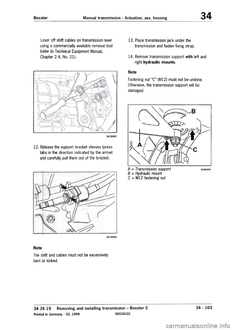 PORSCHE 986 BOXSTER 1997 Workshop Manual PORSCHE 986 BOXSTER 1997 Workshop Manual