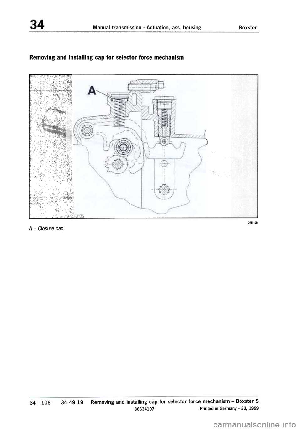 PORSCHE 986 BOXSTER 1997 Workshop Manual PORSCHE 986 BOXSTER 1997 Workshop Manual