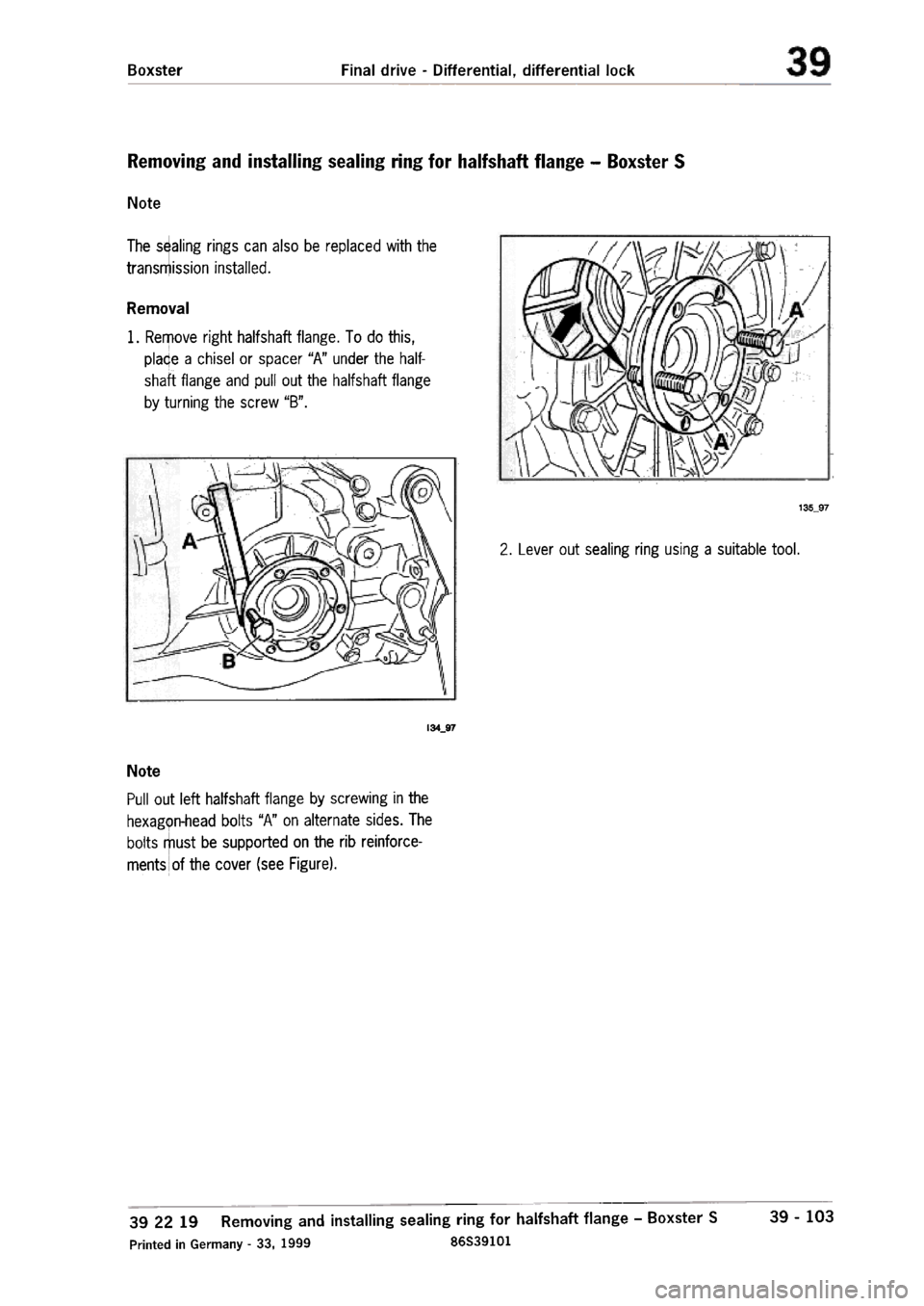 PORSCHE 986 BOXSTER 1997 Workshop Manual PORSCHE 986 BOXSTER 1997 Workshop Manual