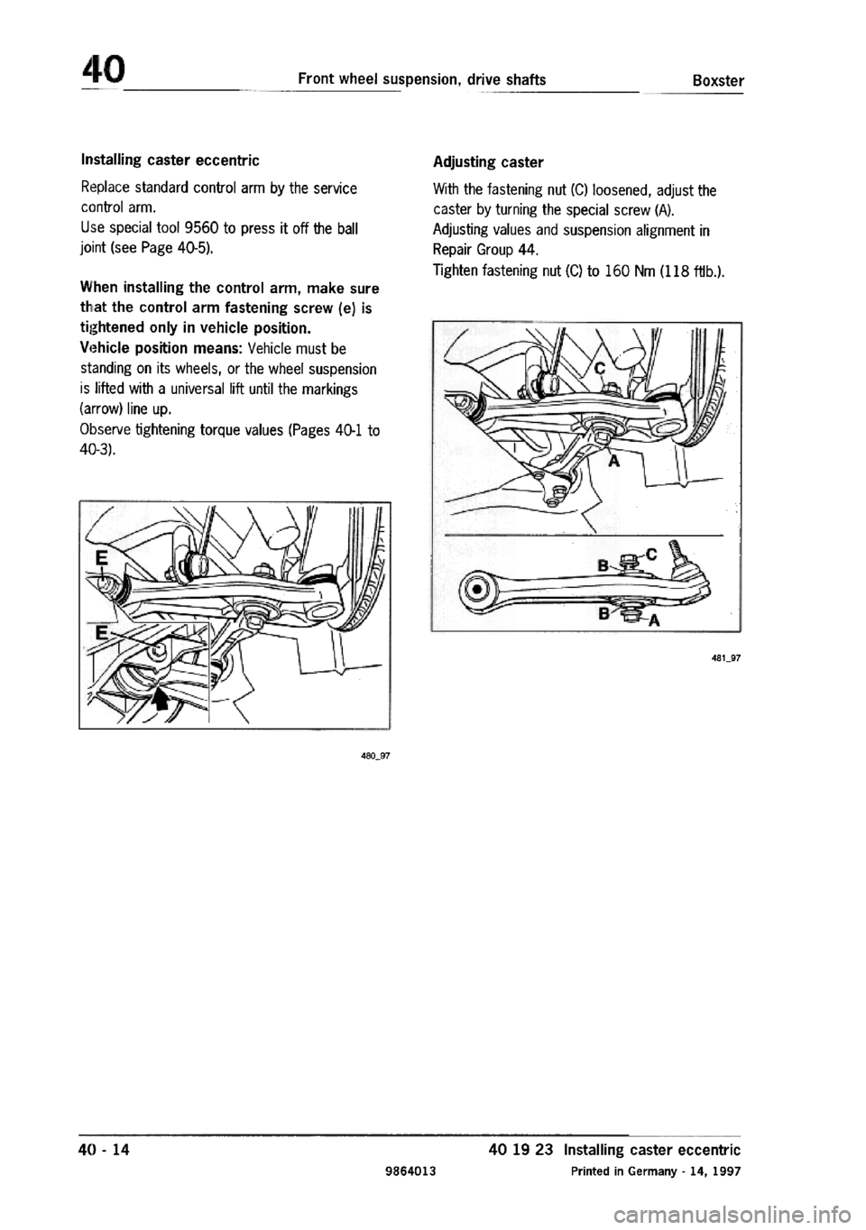 PORSCHE 986 BOXSTER 1997 Workshop Manual PORSCHE 986 BOXSTER 1997 Workshop Manual