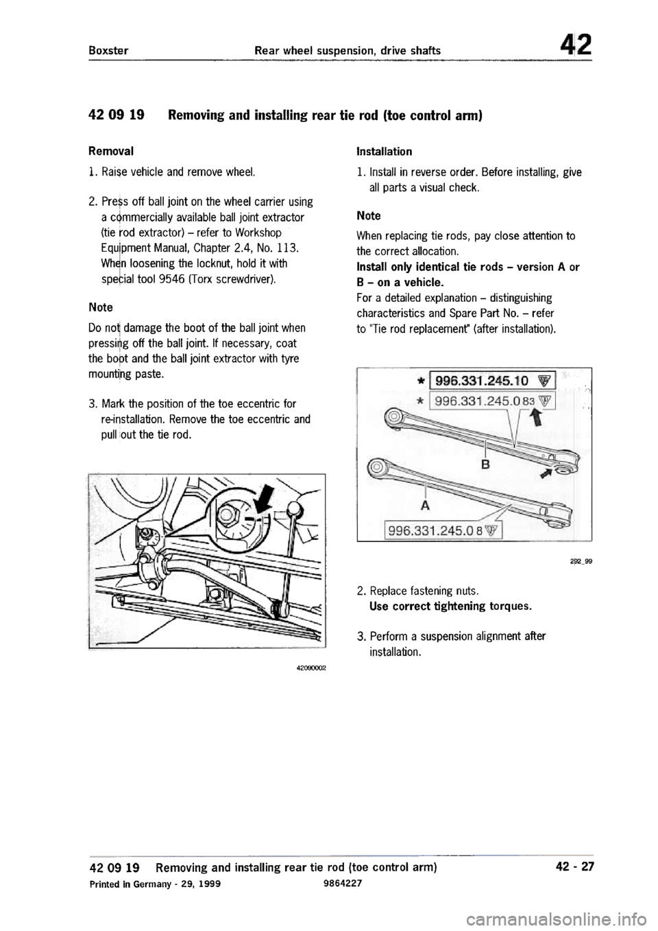 PORSCHE 986 BOXSTER 1997 Workshop Manual PORSCHE 986 BOXSTER 1997 Workshop Manual