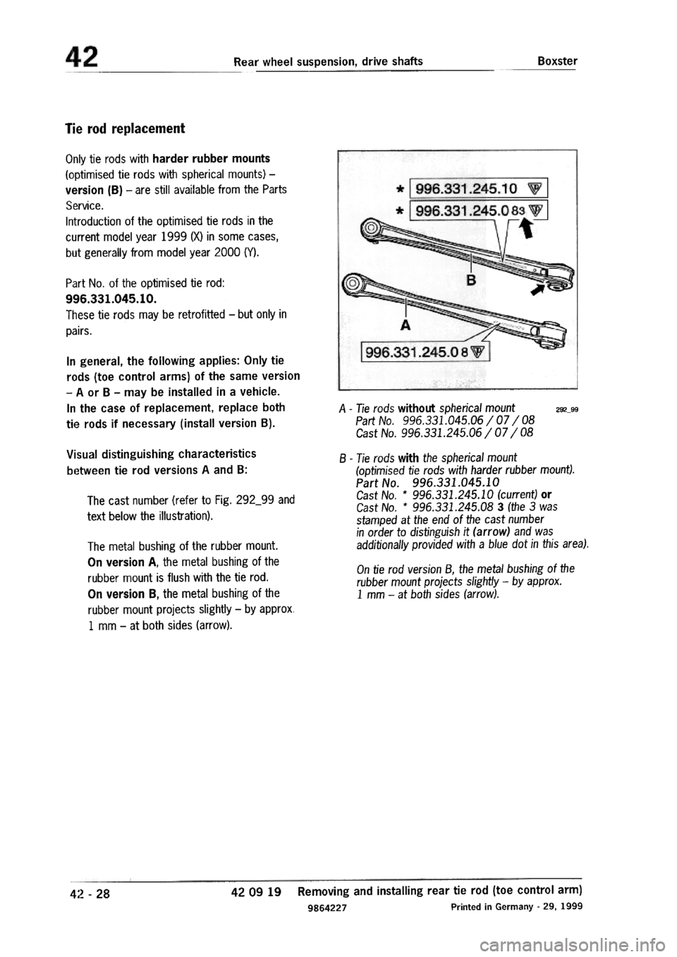 PORSCHE 986 BOXSTER 1997 Workshop Manual PORSCHE 986 BOXSTER 1997 Workshop Manual