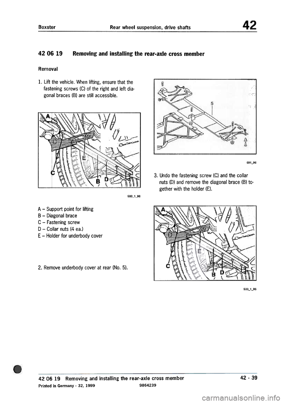 PORSCHE 986 BOXSTER 1997  Workshop Manual 