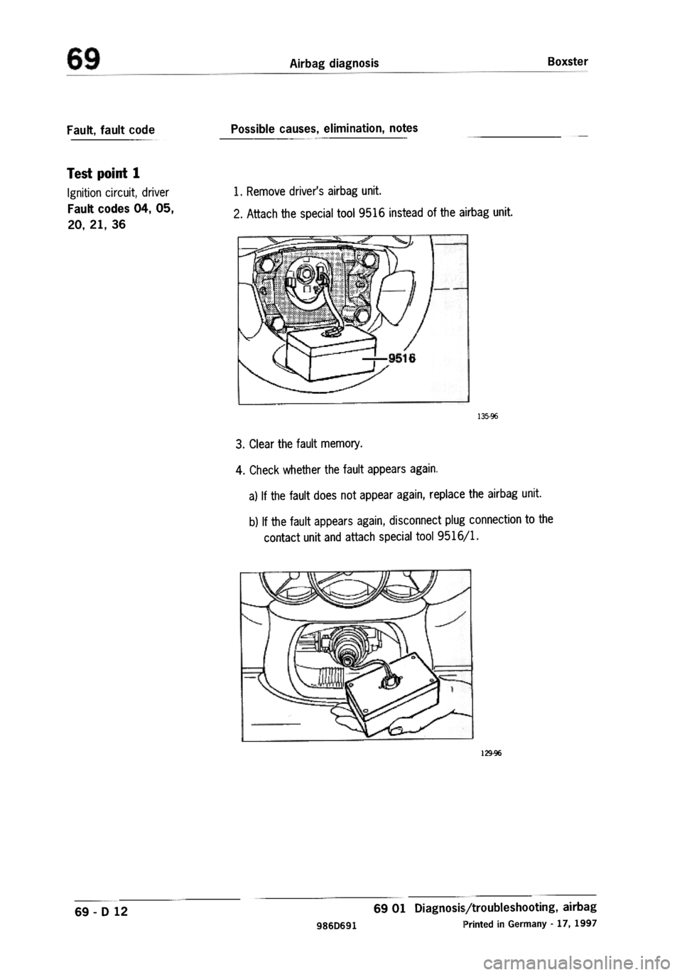 PORSCHE 986 BOXSTER 1997 User Guide PORSCHE 986 BOXSTER 1997 User Guide