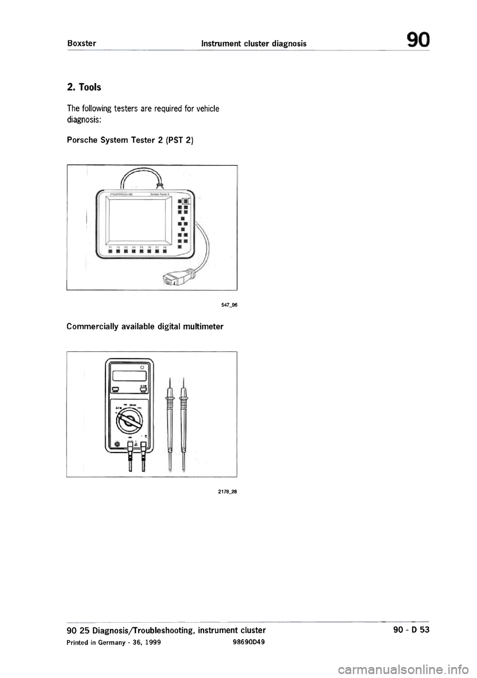 PORSCHE 986 BOXSTER 1997  Workshop Manual 