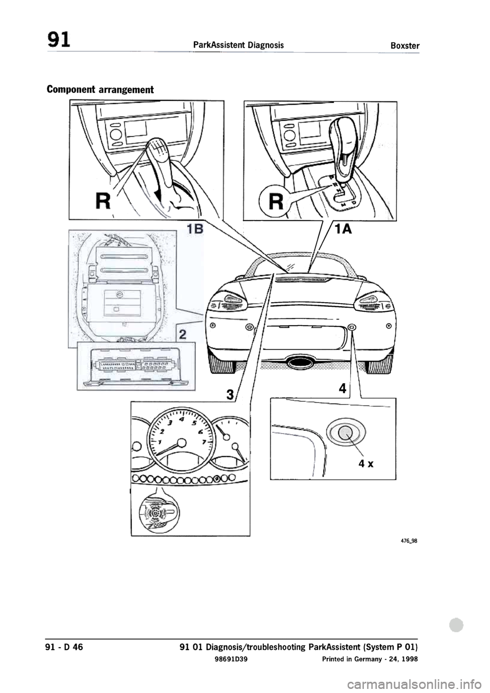 PORSCHE 986 BOXSTER 1997  Workshop Manual 