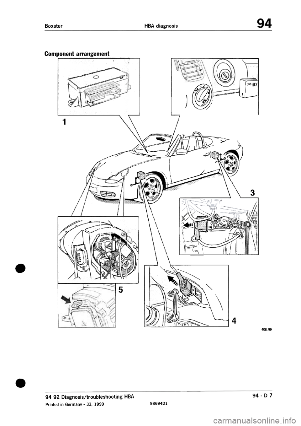 PORSCHE 986 BOXSTER 1997  Workshop Manual 