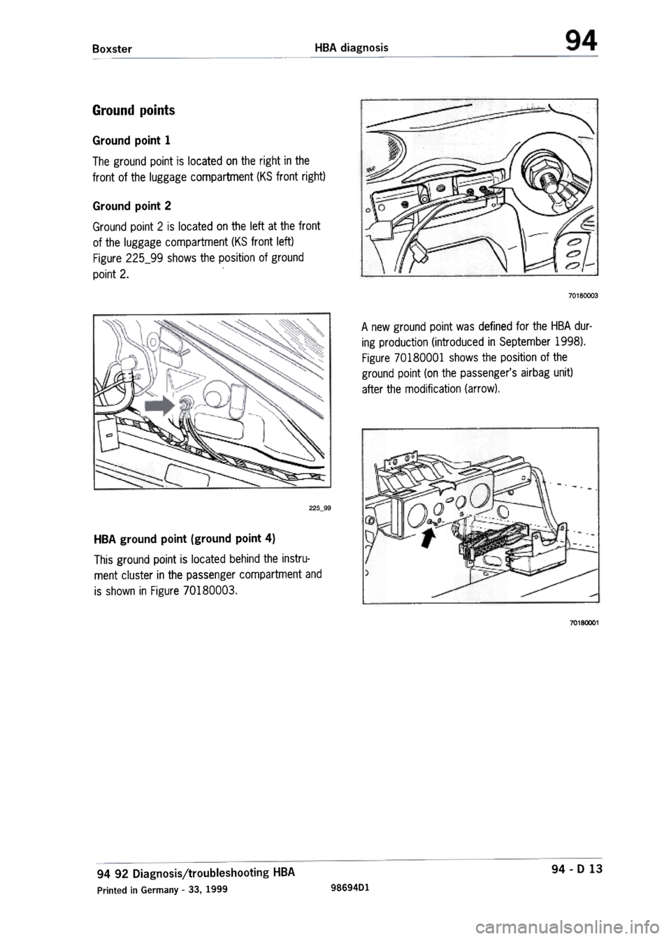 PORSCHE 986 BOXSTER 1997  Workshop Manual 