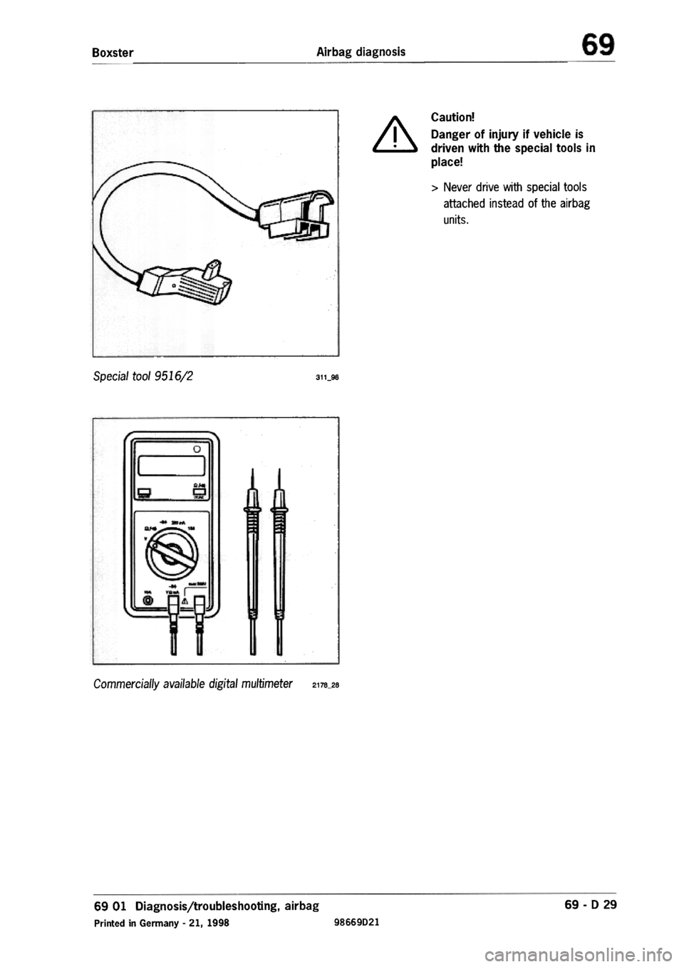 PORSCHE 986 BOXSTER 1997 Owners Guide 