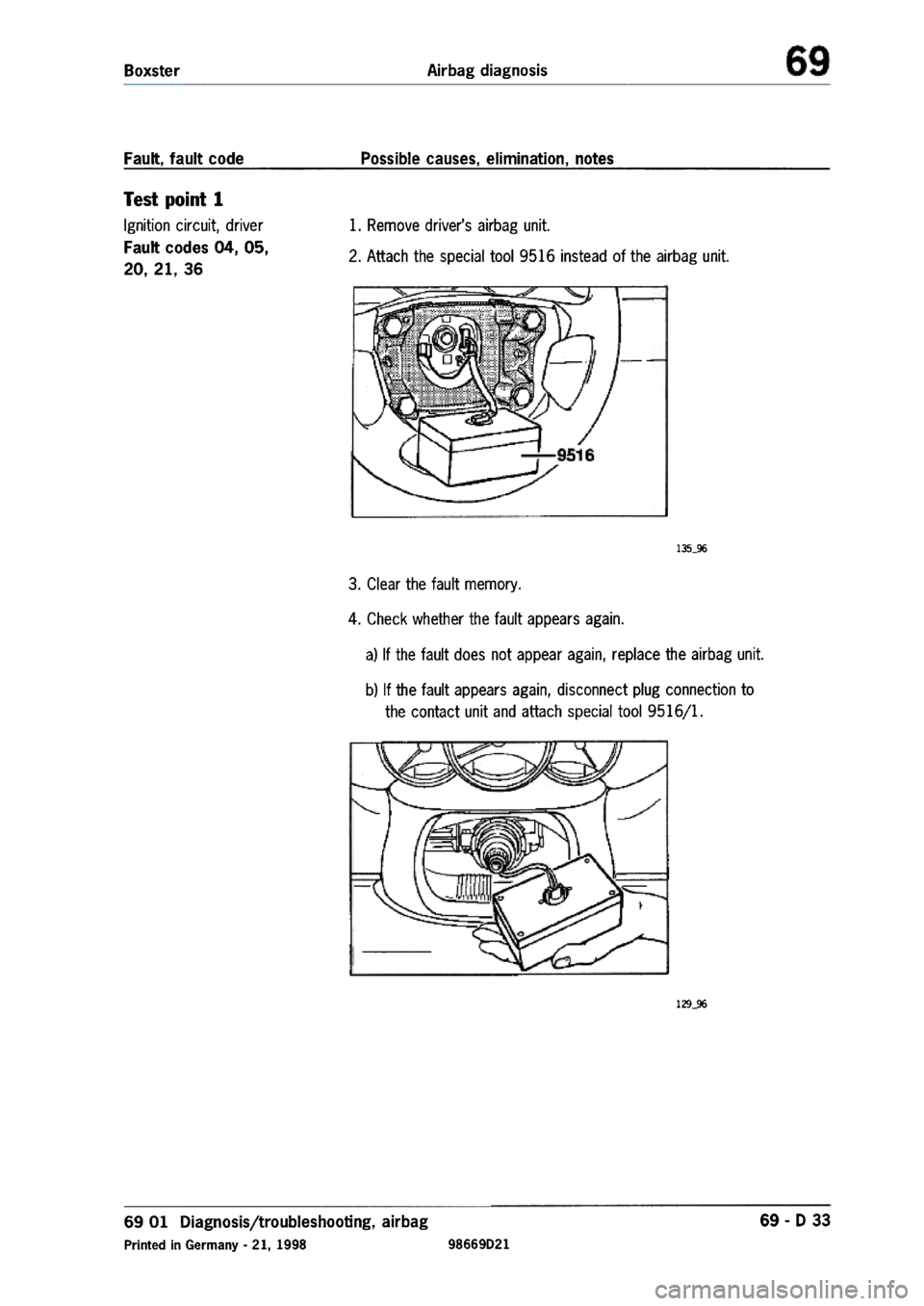 PORSCHE 986 BOXSTER 1997 Owners Guide 