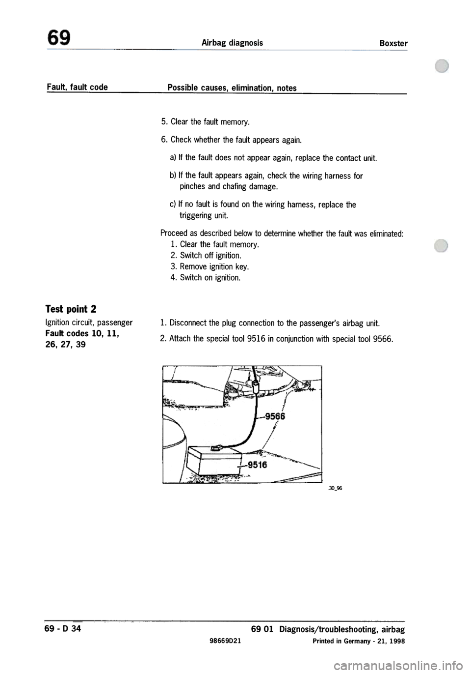 PORSCHE 986 BOXSTER 1997 Owners Guide 
