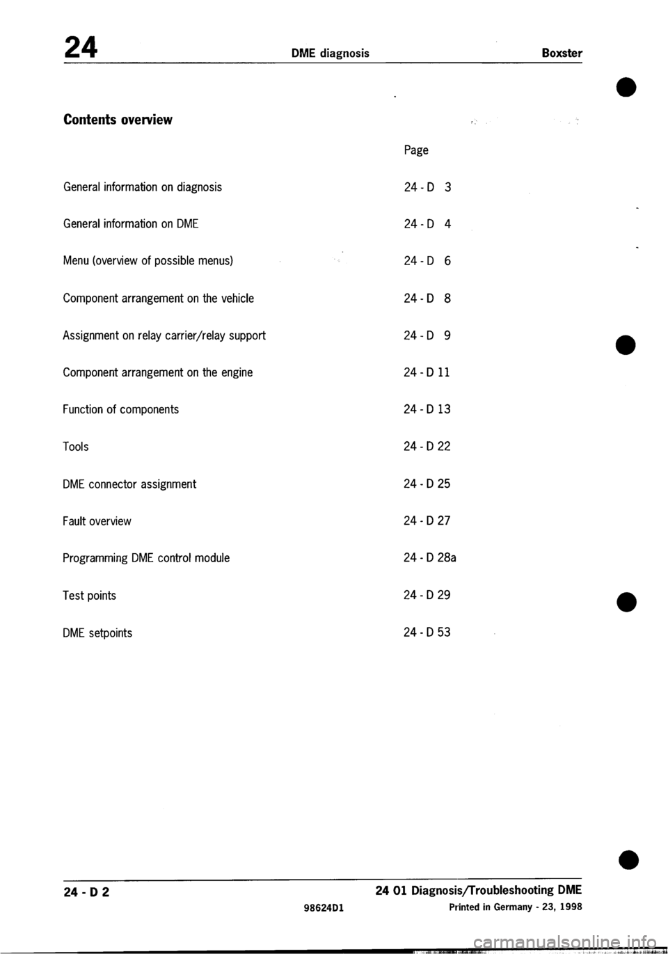 PORSCHE 986 BOXSTER 1997 Workshop Manual PORSCHE 986 BOXSTER 1997 Workshop Manual