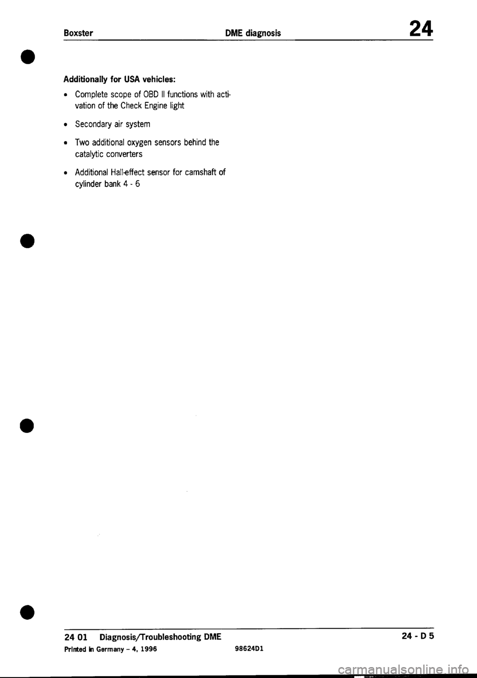 PORSCHE 986 BOXSTER 1997 Workshop Manual PORSCHE 986 BOXSTER 1997 Workshop Manual