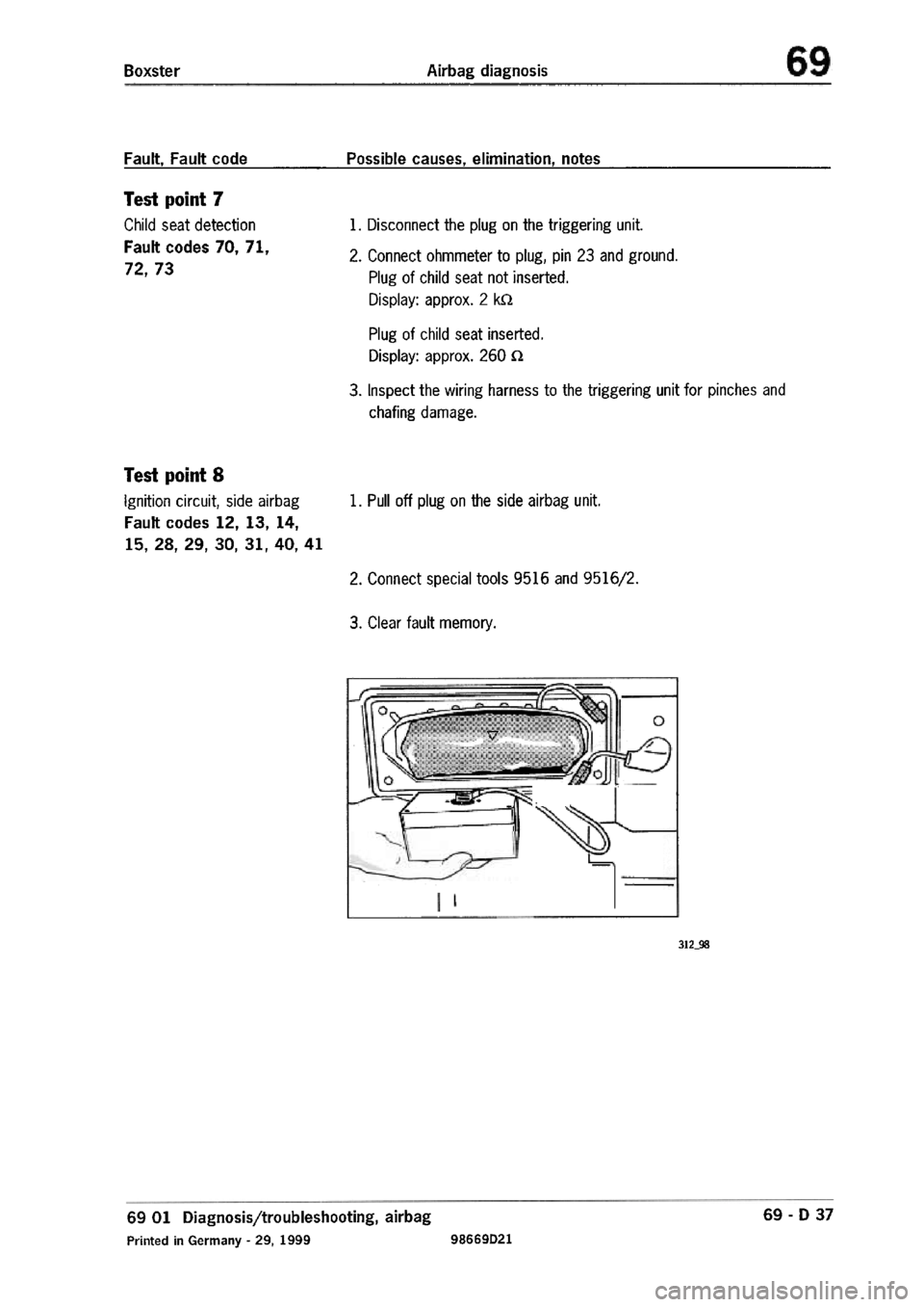 PORSCHE 986 BOXSTER 1997 Service Manual 