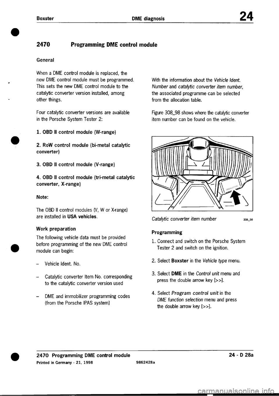 PORSCHE 986 BOXSTER 1997 Workshop Manual PORSCHE 986 BOXSTER 1997 Workshop Manual