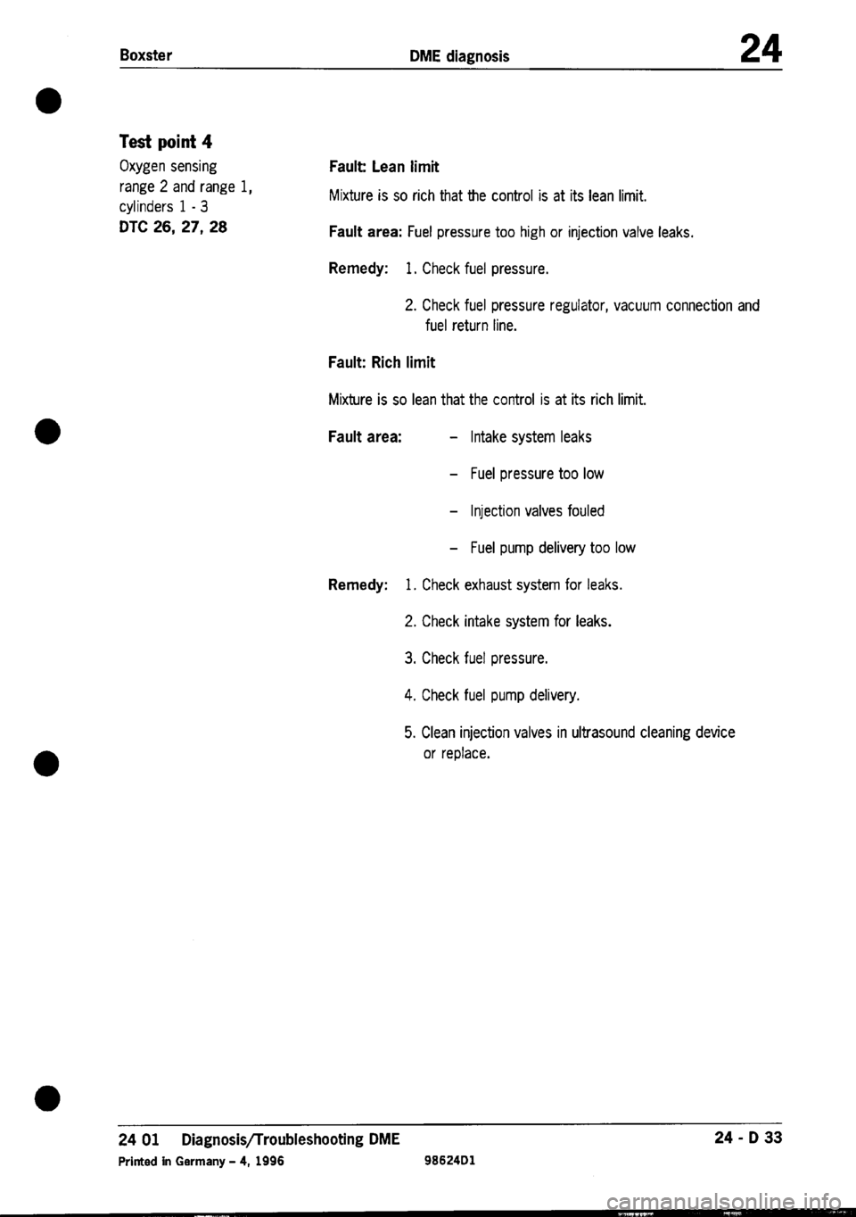 PORSCHE 986 BOXSTER 1997 Workshop Manual PORSCHE 986 BOXSTER 1997 Workshop Manual