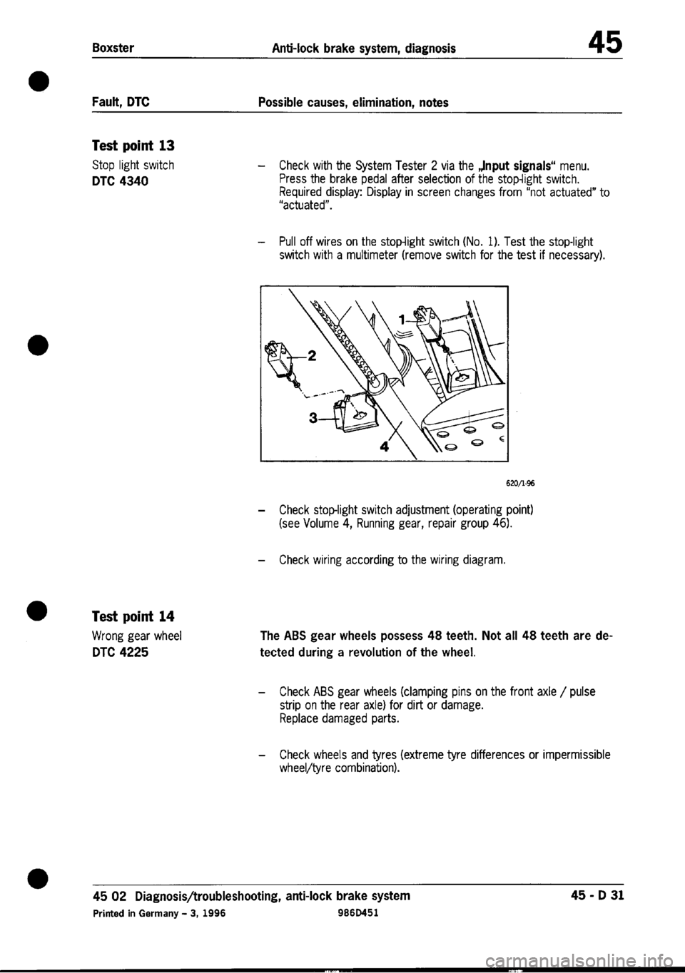 PORSCHE 986 BOXSTER 1997 Workshop Manual PORSCHE 986 BOXSTER 1997 Workshop Manual