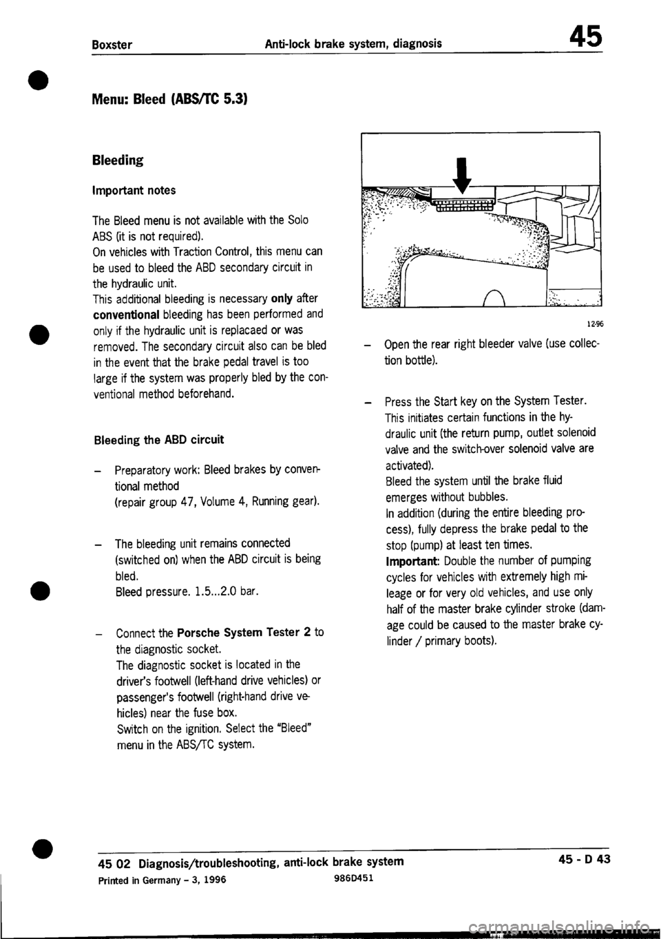 PORSCHE 986 BOXSTER 1997 Workshop Manual PORSCHE 986 BOXSTER 1997 Workshop Manual
