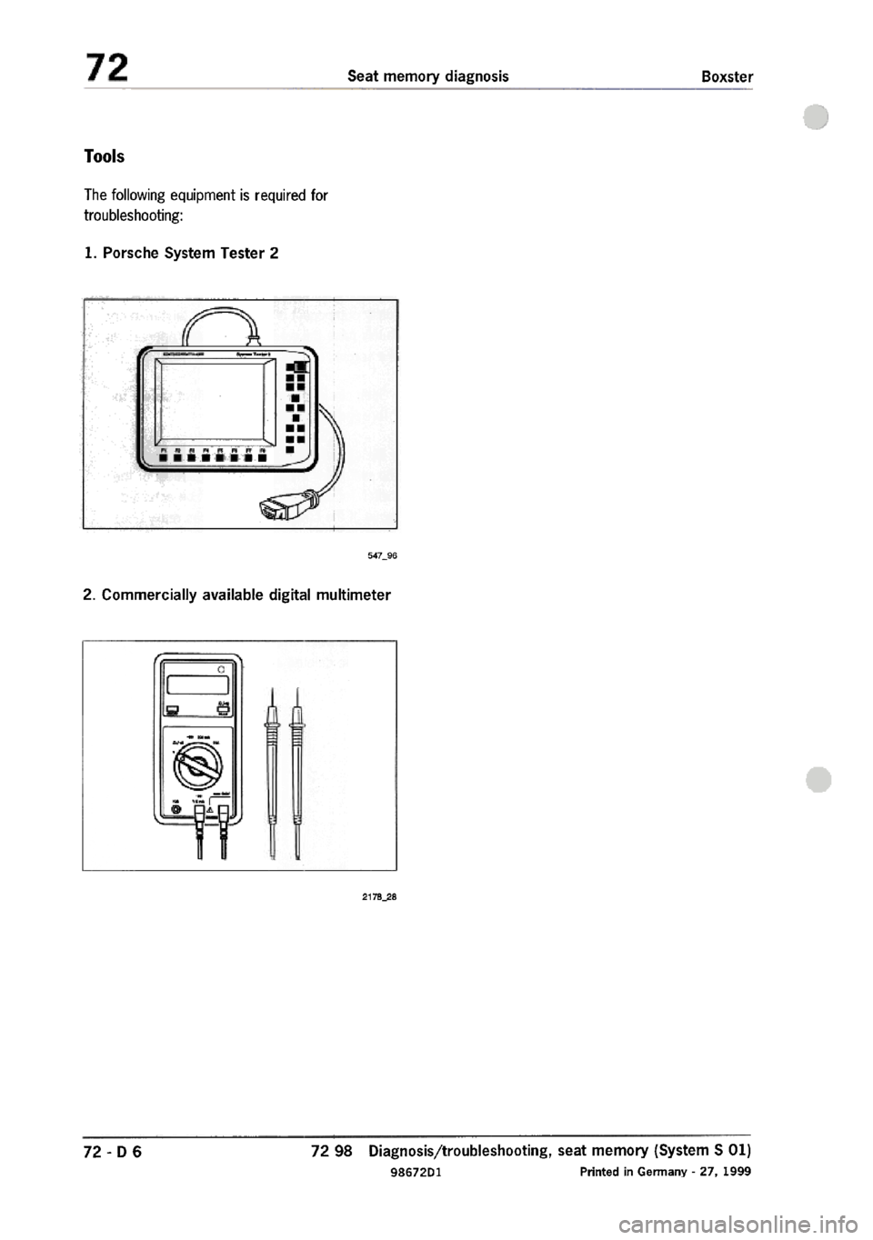 PORSCHE 986 BOXSTER 1997 Repair Manual PORSCHE 986 BOXSTER 1997 Repair Manual