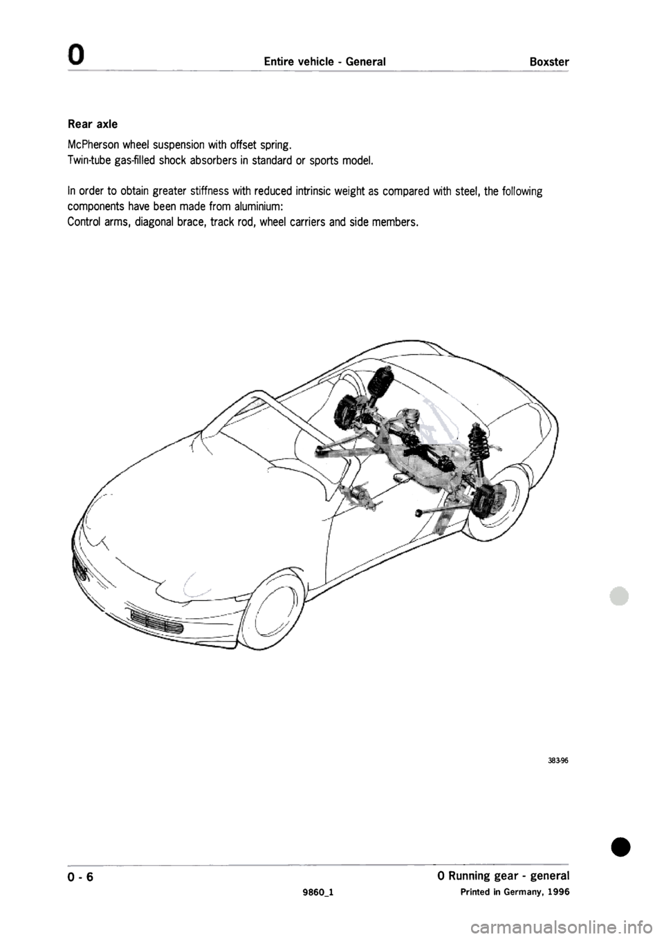 PORSCHE 986 BOXSTER 1997  Workshop Manual 