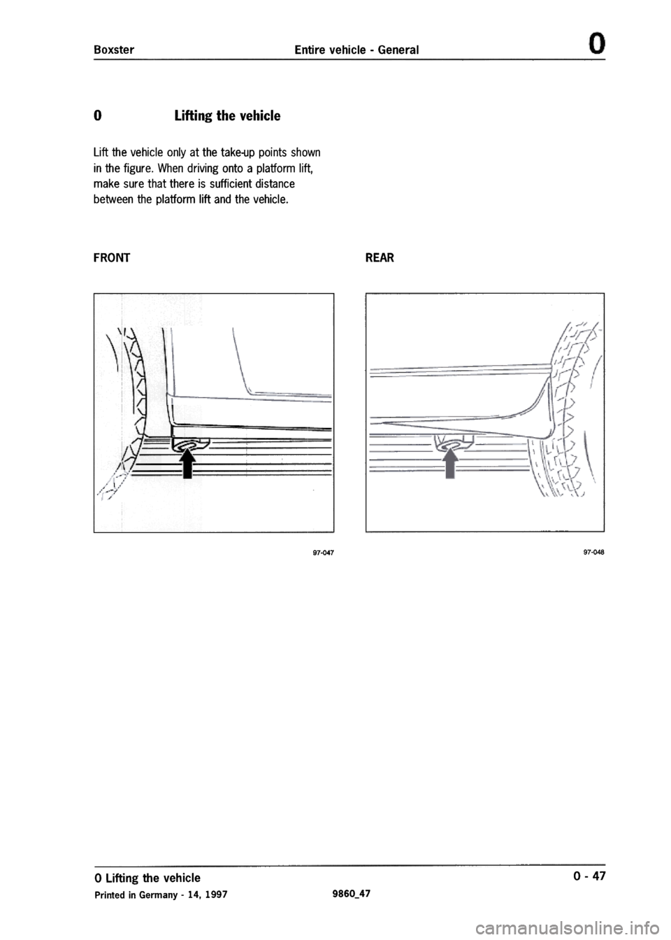 PORSCHE 986 BOXSTER 1997  Workshop Manual 