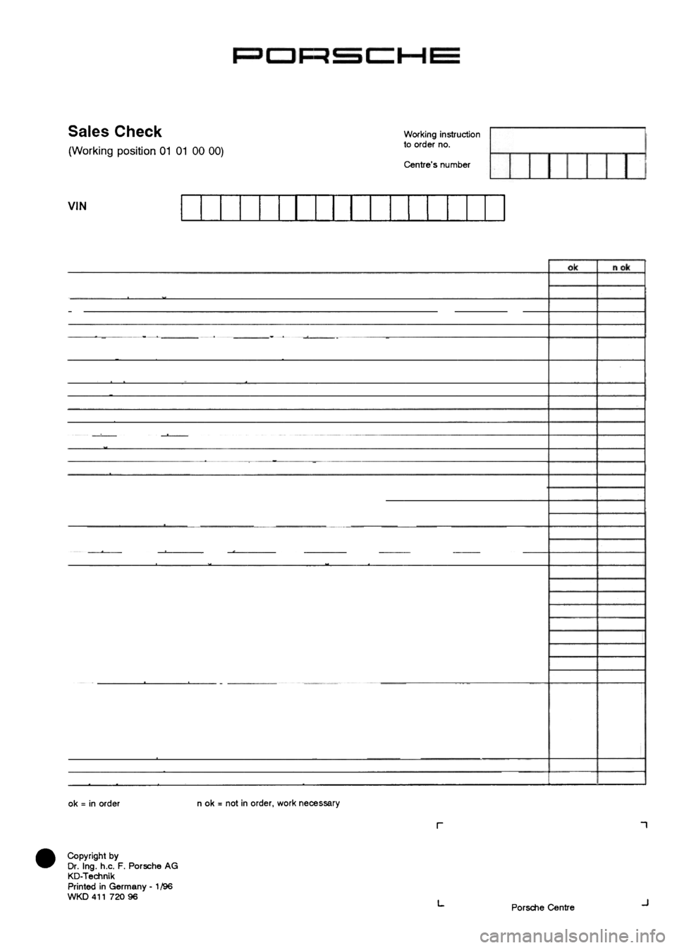 PORSCHE 986 BOXSTER 1997  Workshop Manual 