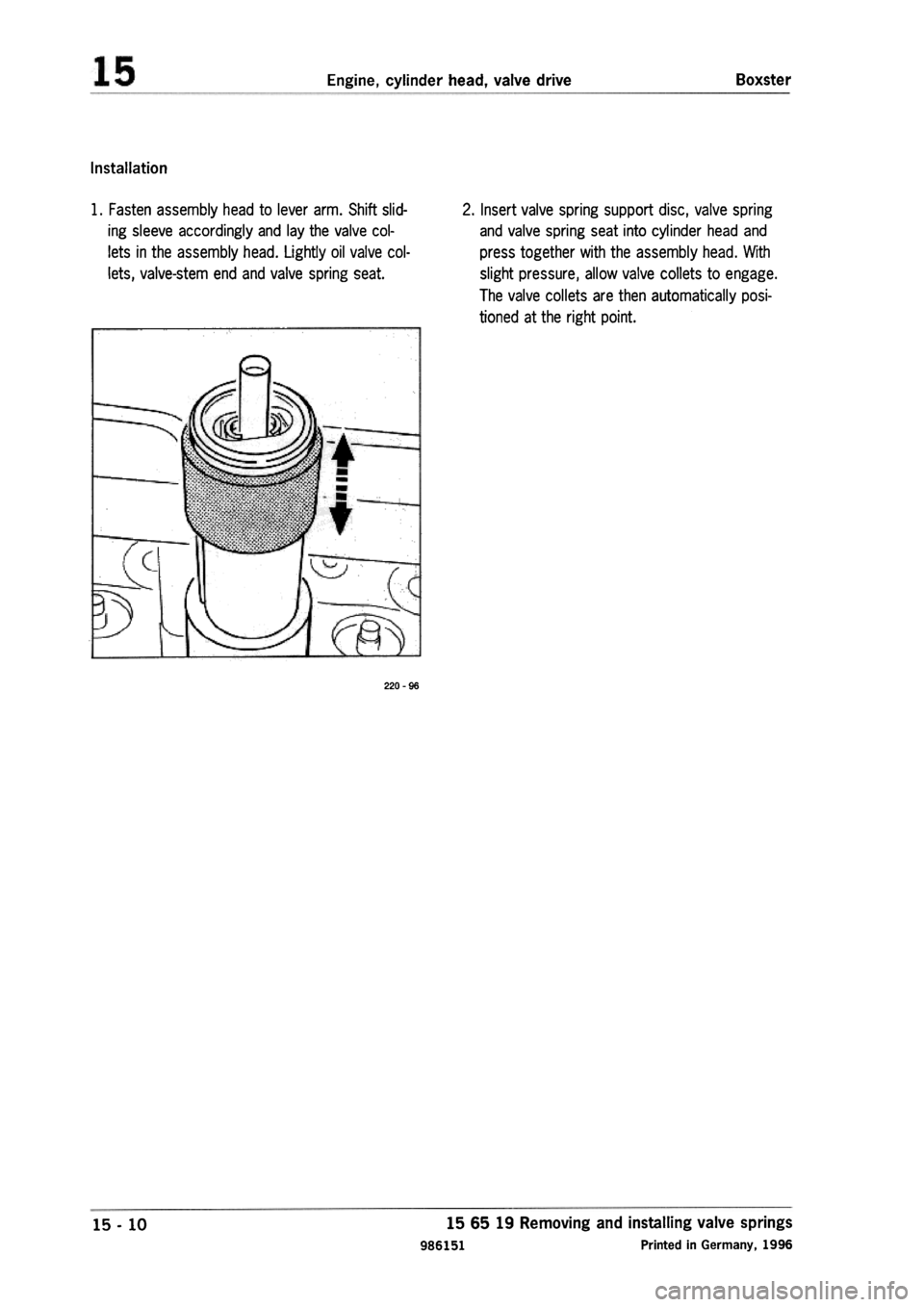PORSCHE 986 BOXSTER 1997  Workshop Manual 