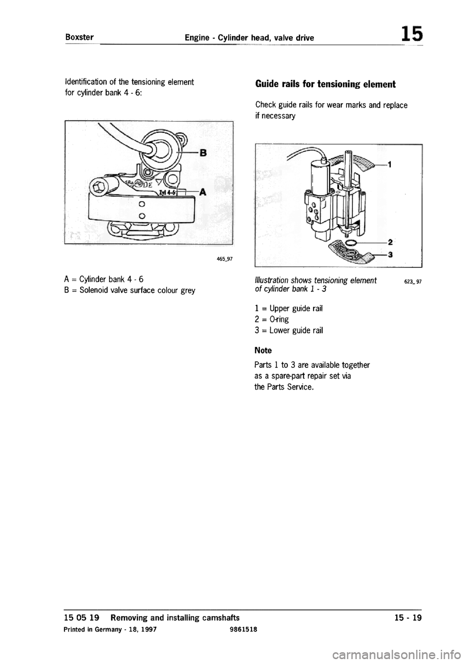 PORSCHE 986 BOXSTER 1997  Workshop Manual 