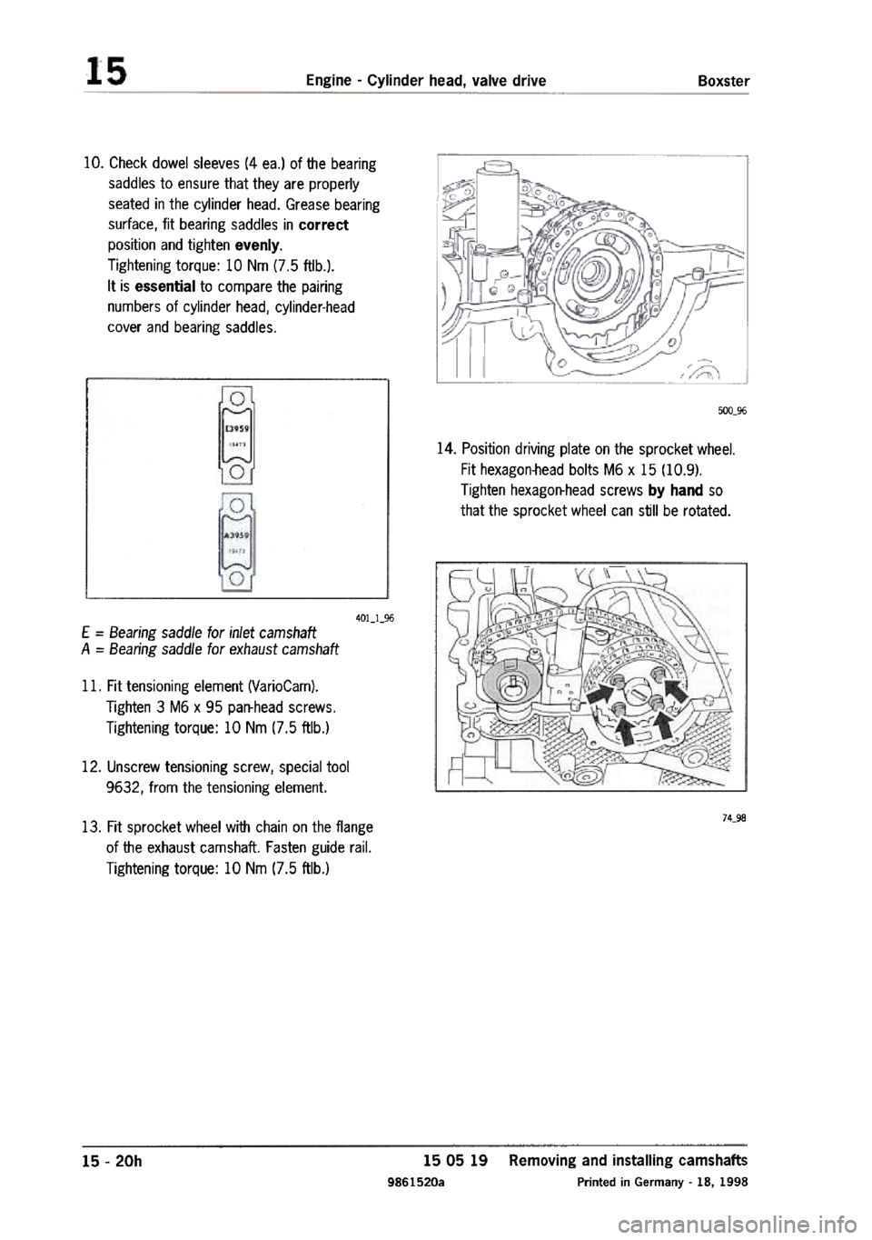 PORSCHE 986 BOXSTER 1997  Workshop Manual 