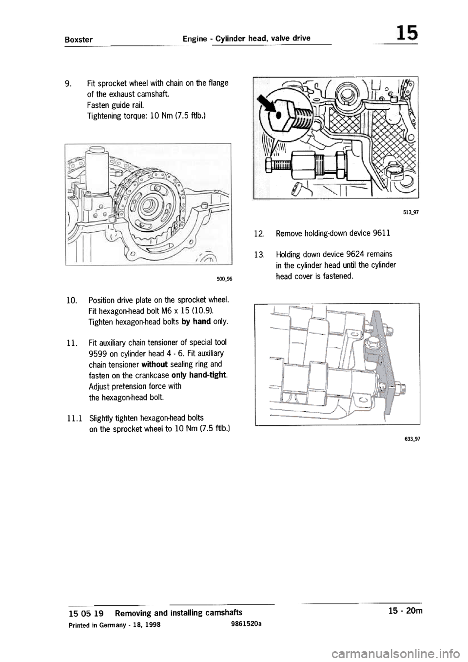 PORSCHE 986 BOXSTER 1997  Workshop Manual 