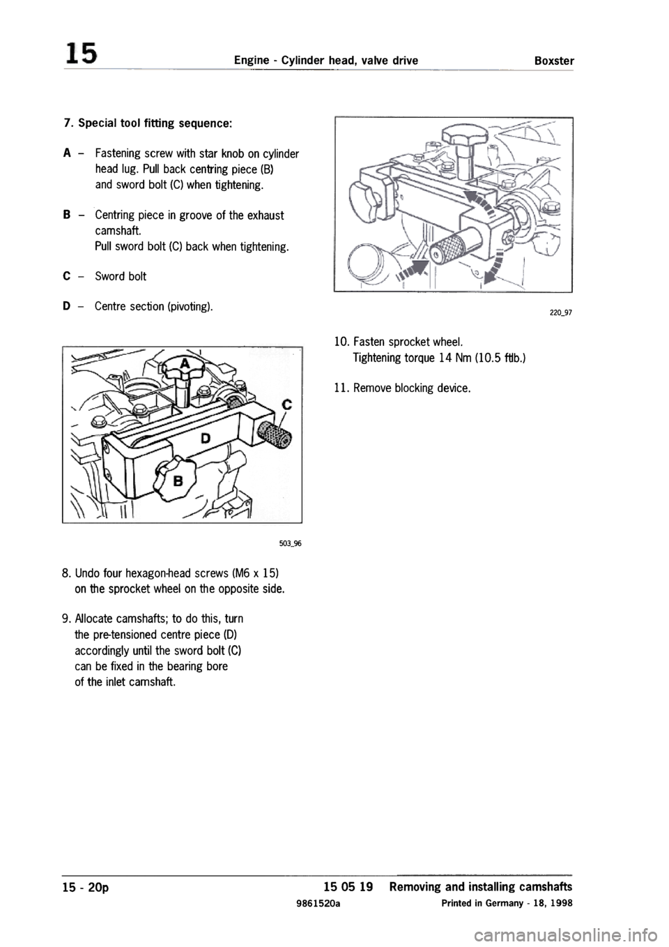 PORSCHE 986 BOXSTER 1997  Workshop Manual 
