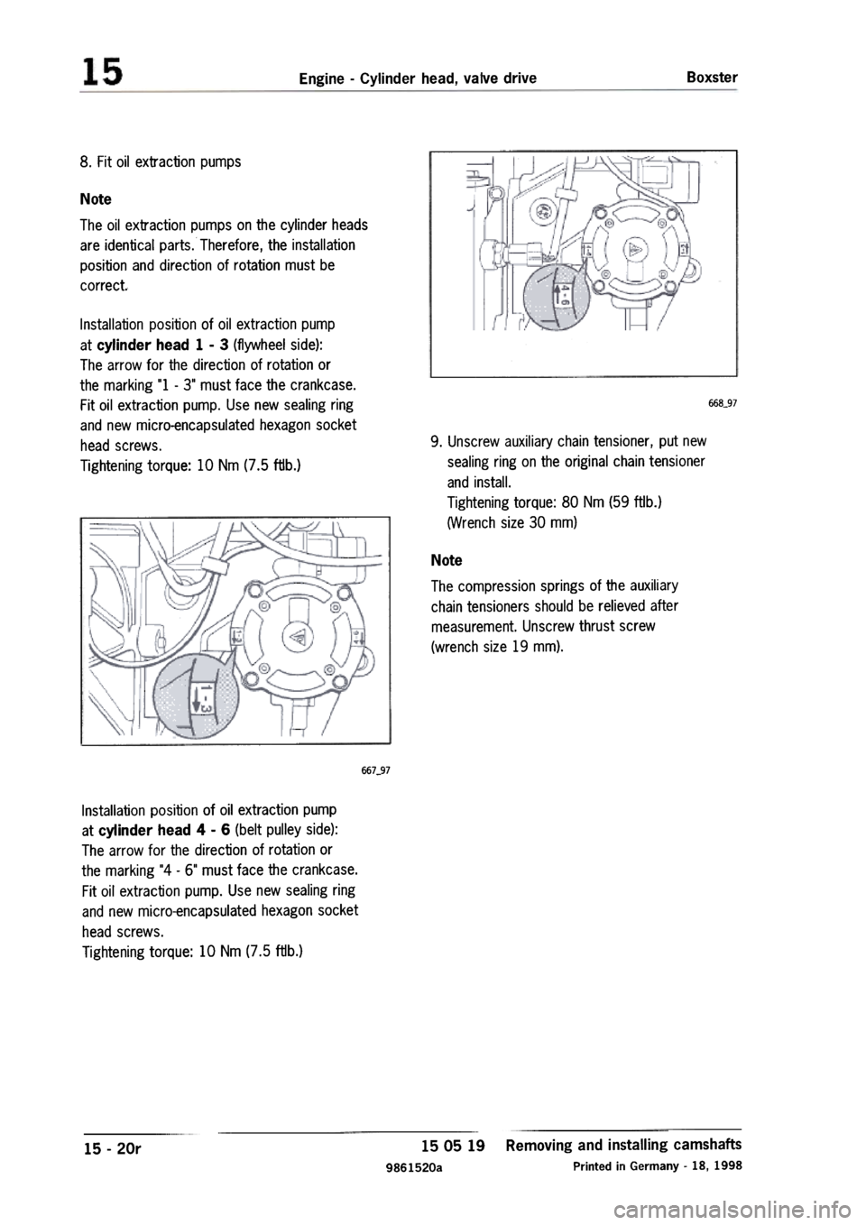 PORSCHE 986 BOXSTER 1997  Workshop Manual 