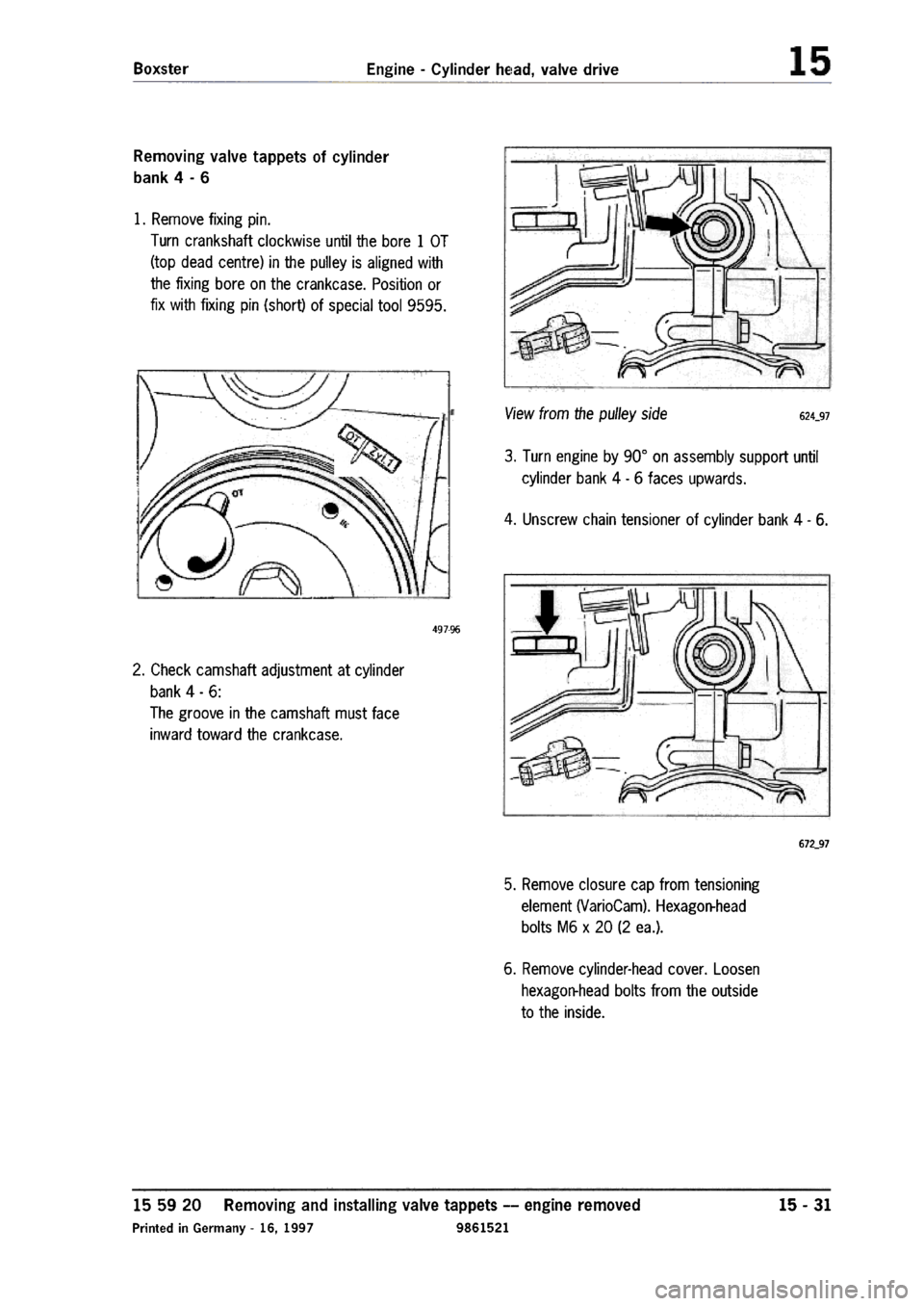 PORSCHE 986 BOXSTER 1997 Workshop Manual PORSCHE 986 BOXSTER 1997 Workshop Manual
