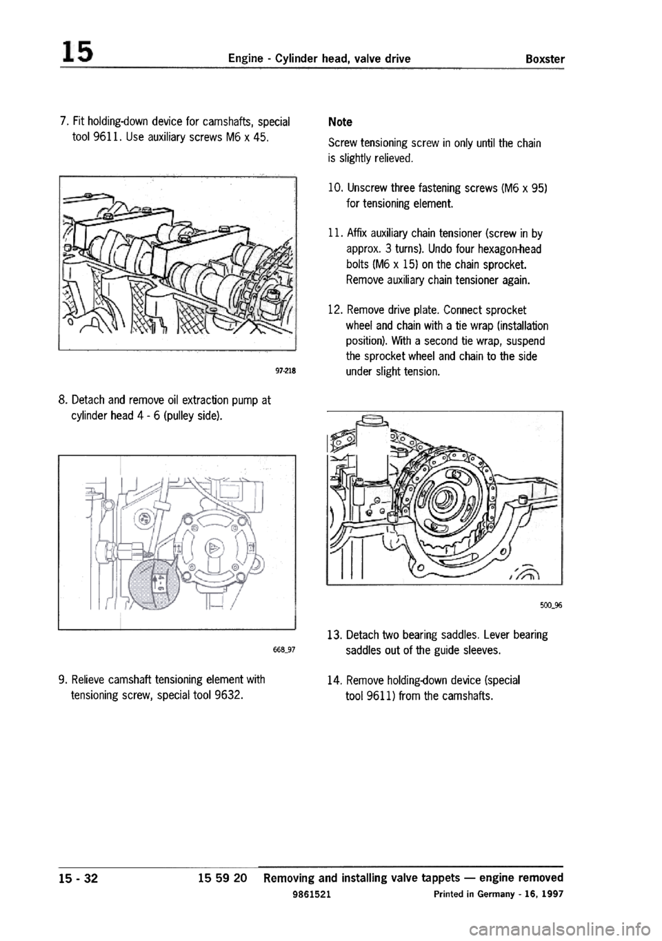 PORSCHE 986 BOXSTER 1997 Workshop Manual PORSCHE 986 BOXSTER 1997 Workshop Manual