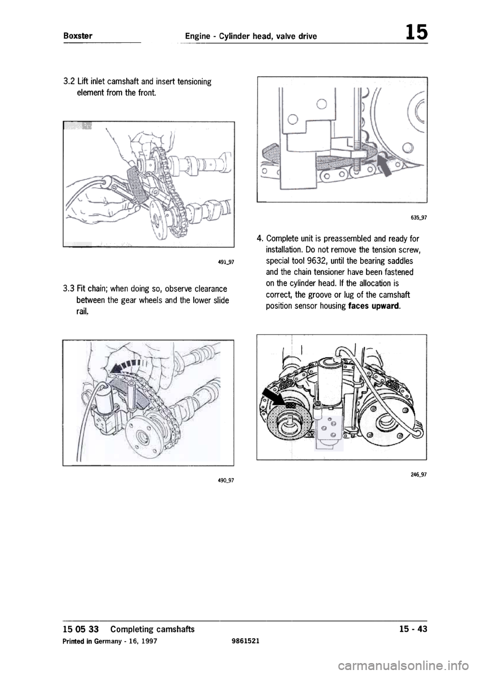PORSCHE 986 BOXSTER 1997  Workshop Manual 