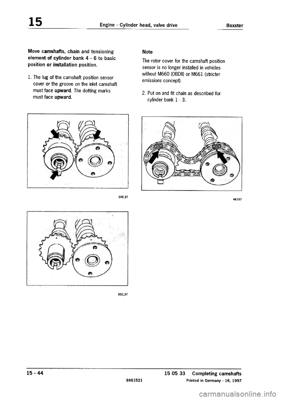 PORSCHE 986 BOXSTER 1997  Workshop Manual 