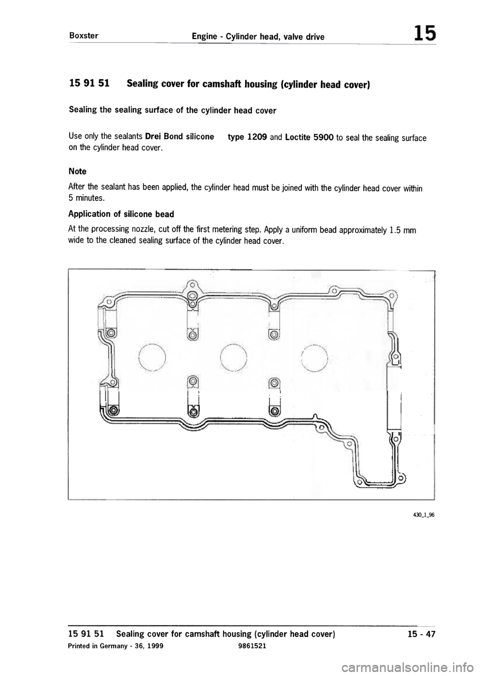PORSCHE 986 BOXSTER 1997  Workshop Manual 