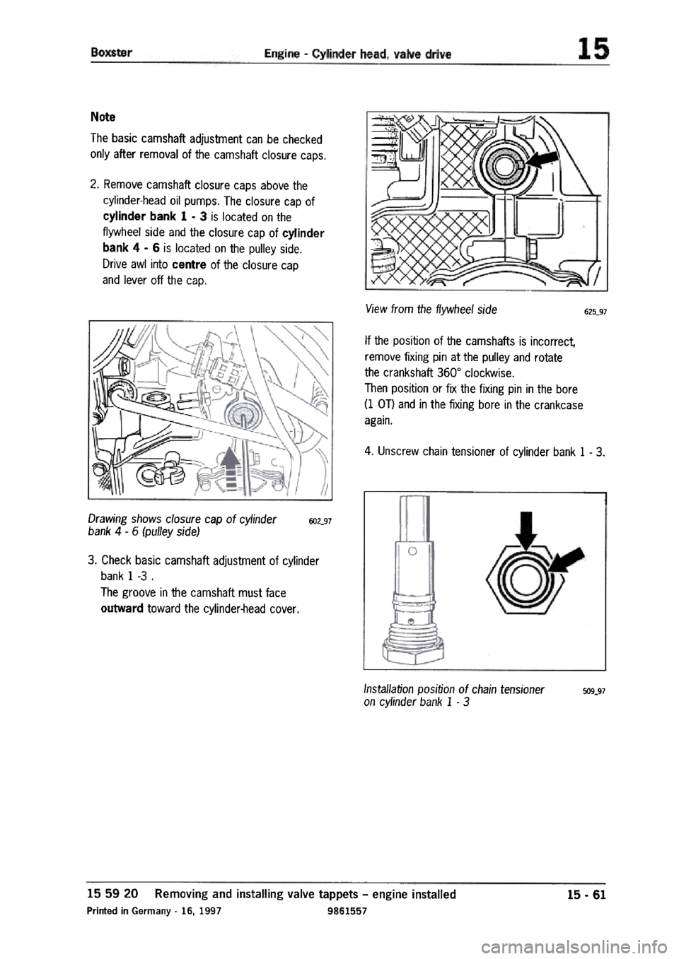 PORSCHE 986 BOXSTER 1997  Workshop Manual 